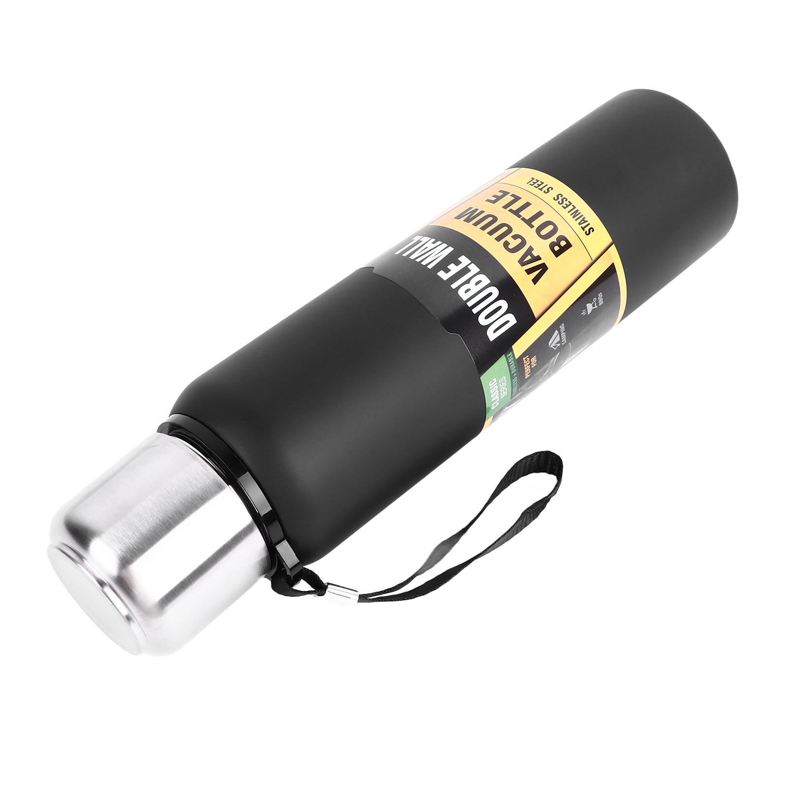 Stainless Steel Vacuum Insulation Bottle Multipurpose Leakpoof Sports Water Bottle for Outdoor Sports Car Travel 1L