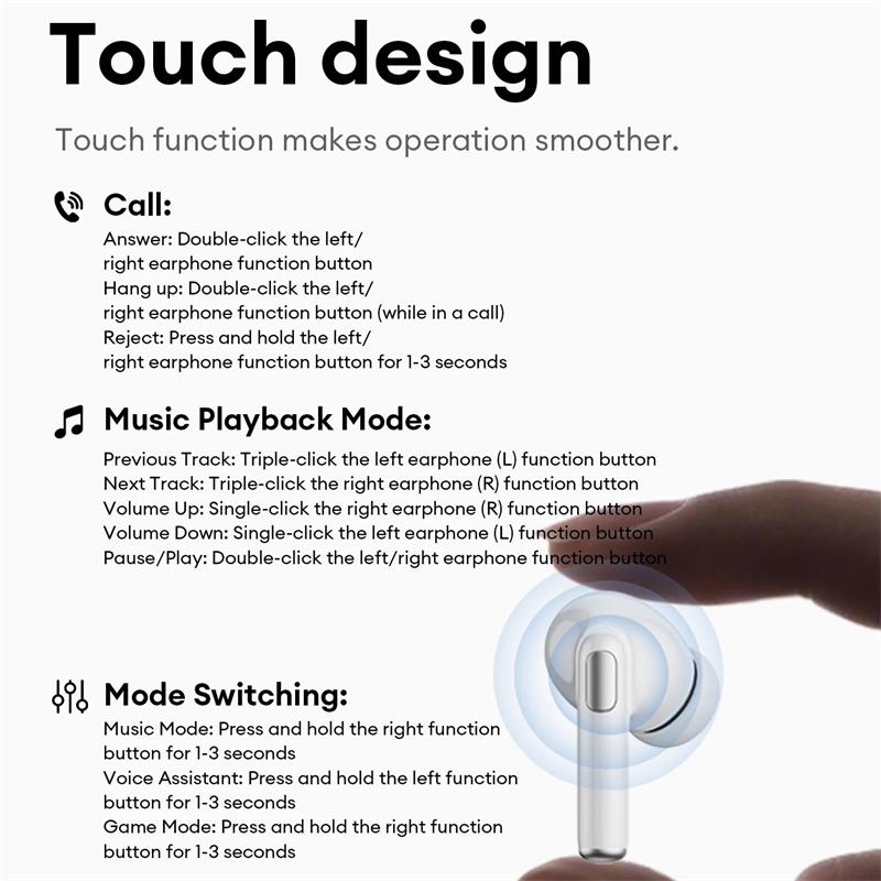 NUOVI Auricolari Bluetooth 6.0 Wireless Lenovo LE221 Auricolari TWS con Riduzione del Rumore ENC Lunga Durata della Batteria 24 Ore Cuffie per Microfono