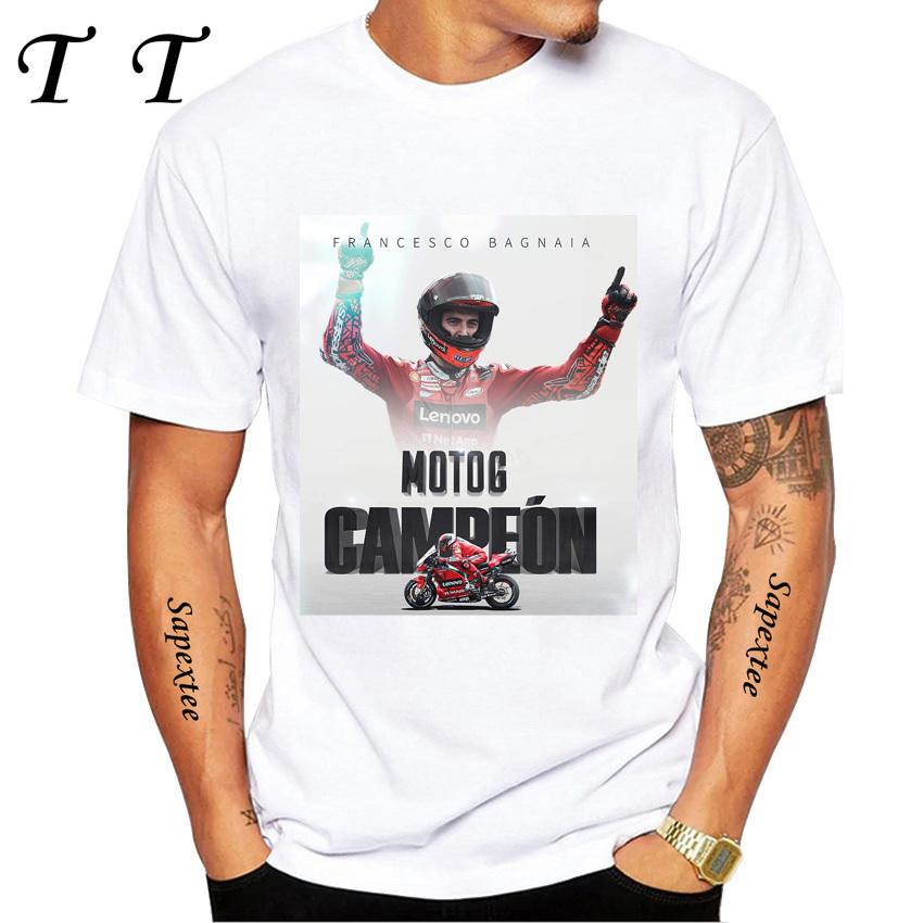 Pecco Bagnaia 63 Francesco 2025 World Champion Gift Classic T-Shirt Boy Casual T Shirts Harajuku Motorcycle Sport White Tee