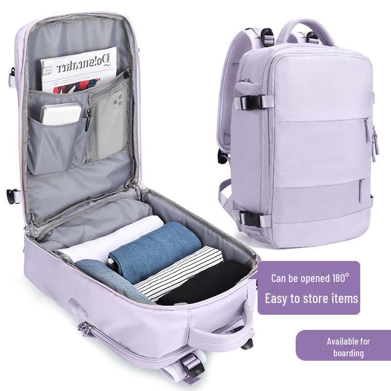 Girls' Large Capacity Waterproof Backpack with Dry/Wet Separation, Ideal for Cross-Border Travel and School.