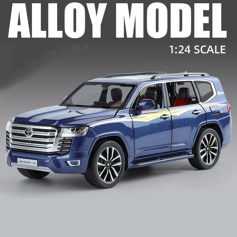 

1:24 Toyota Land Cruiser LC300 SUV Alloy Car Model Die Cast Toy High Simulation Sound and Light Model Vehicle Children Toy Car синій