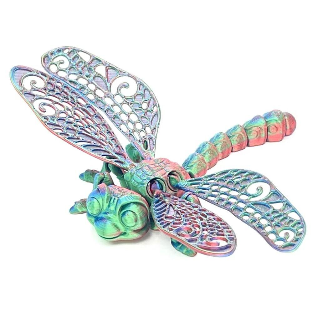 Simulated Dragonfly 3D Printed Dragonfly Figurine 3D Articulated Dragonfly Toys  Kid Gift