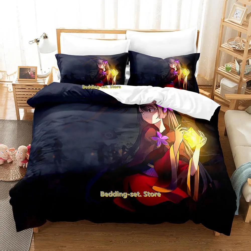 2024 Anime Adult Boys Bedding Set King Single Twin Queen Size Duvetcover Set Fantasia Bed Set Quilt Cover Pillowcase