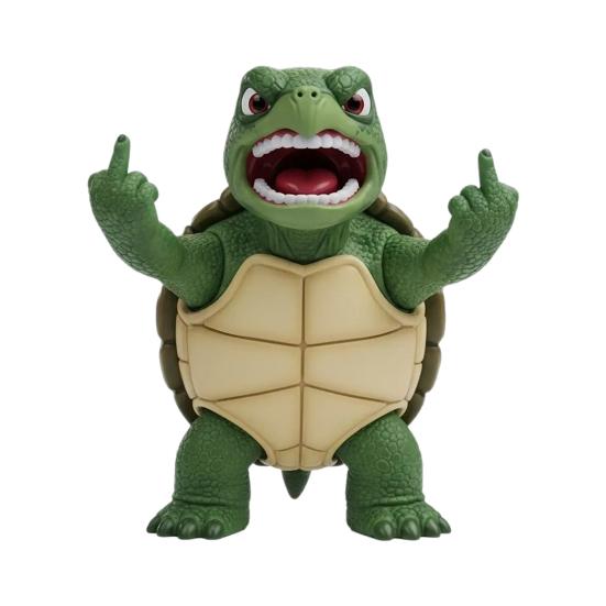 Angry Animal Figurine Resin Flip The Bird Animal Ornament Desktop Middle Finger Animal Statue for Home Office Desk Shelf Decor