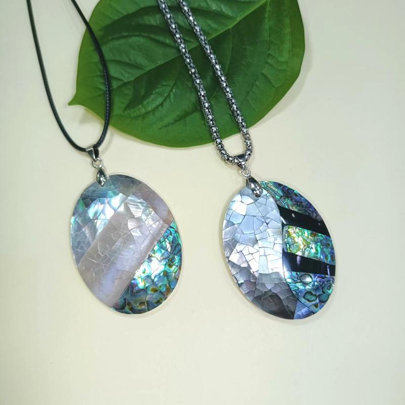 Geometric Shell Pendant Necklace For Jewelry Making Artisans