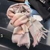 Sciarpa in lana pashmina 100% cashmere invernale per donna, scialli e stole spessi e caldi, sciarpa da donna con nappe e sciarpa