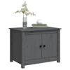 Vidaxl Stolik Kawowy, Szary, 71X49X55 Cm, Lite Drewno Sosnowe