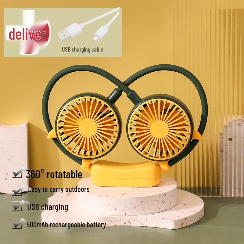 LINGPAN Cartoon Neck Fan Pack of 5