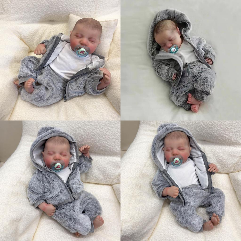 Reborn Baby Doll 49cm Silicone Realistic Infant With Soft Body For Collectors And Gift Use