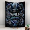 Bohemian Tapestry Wolf Addiction Moon Forest Collage Wildlife Home Decoration