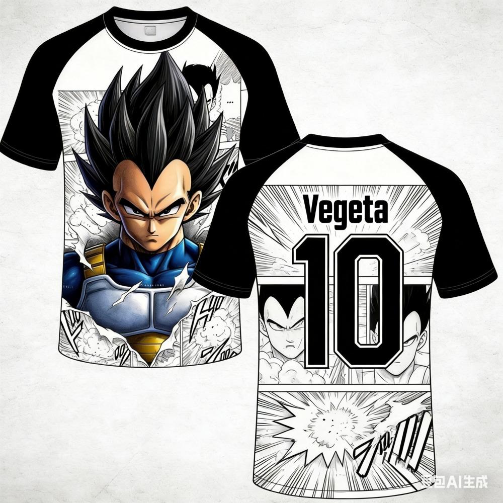 2026 Summer Dragon Ball Retro Fitness T-shirt Men's Oversized 3D Printed Short-sleeved Family