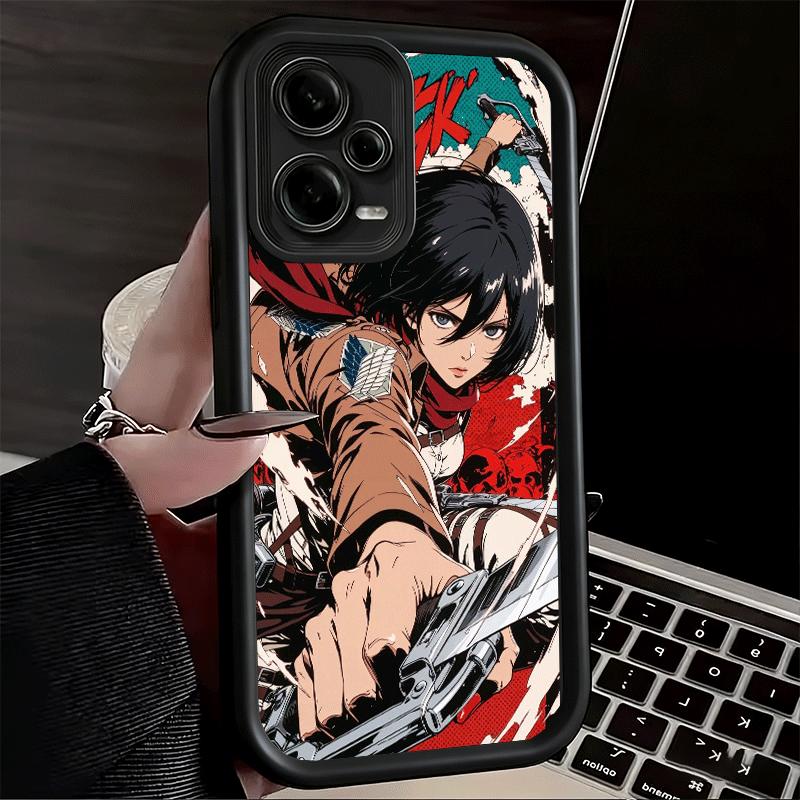 Phone Case for Xiaomi Redmi Note 15 14 13 Pro Plus A-Attack On T-Titan Mikasa Shell 12S 11 11S 11T 5G 14S Soft Silicone Funda