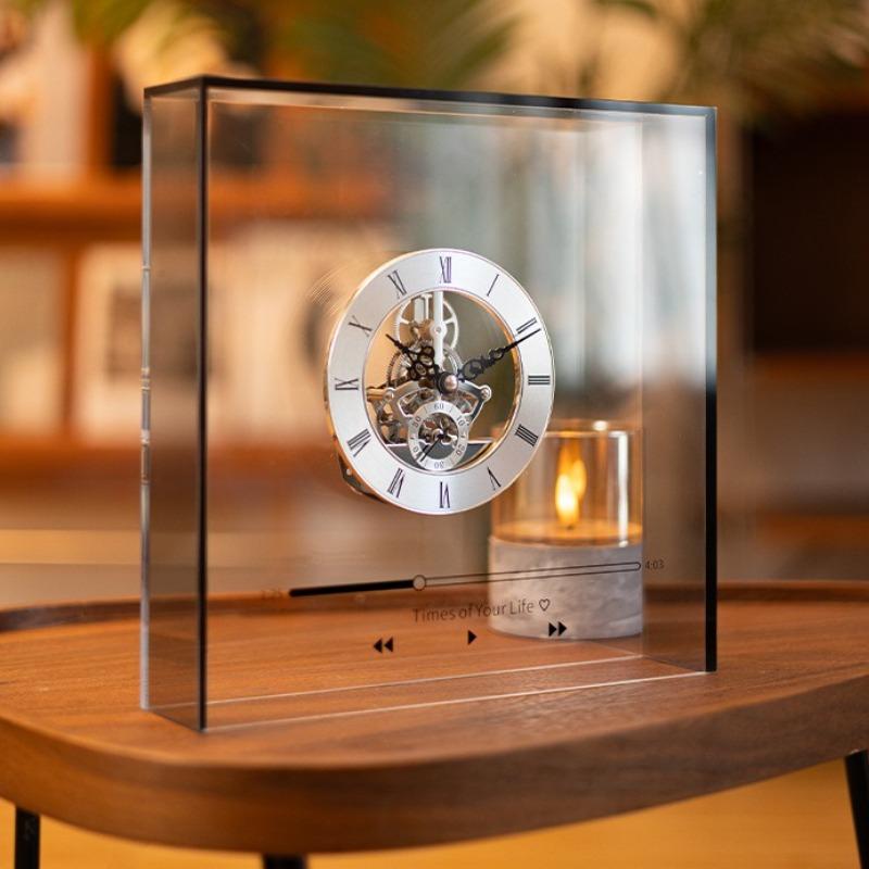 Modern Table Clock Minimalist Elegant Aesthetics Desk Clock Unique Stylish Watches Home Desktop Decorative Clocks Ornaments