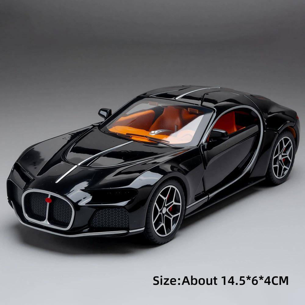 1:32 Tourbillon Atlantic Model Car Toy Openable Hood Exquisite Interior Vehicles Models Sound Light Supercar Collectible Item