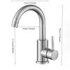 Black Nickel Bathroom Basin Faucet  Stainless Steel Hot Cold Wash Mixer Crane Tap 360 Rotation Sink Faucets Single Handle