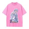 Manga Re ZERO Starting Life in Another World Emilia Printed Tee Men Women Washed Cotton T-shirt Vintage T Shirt Harajuku Tshirt