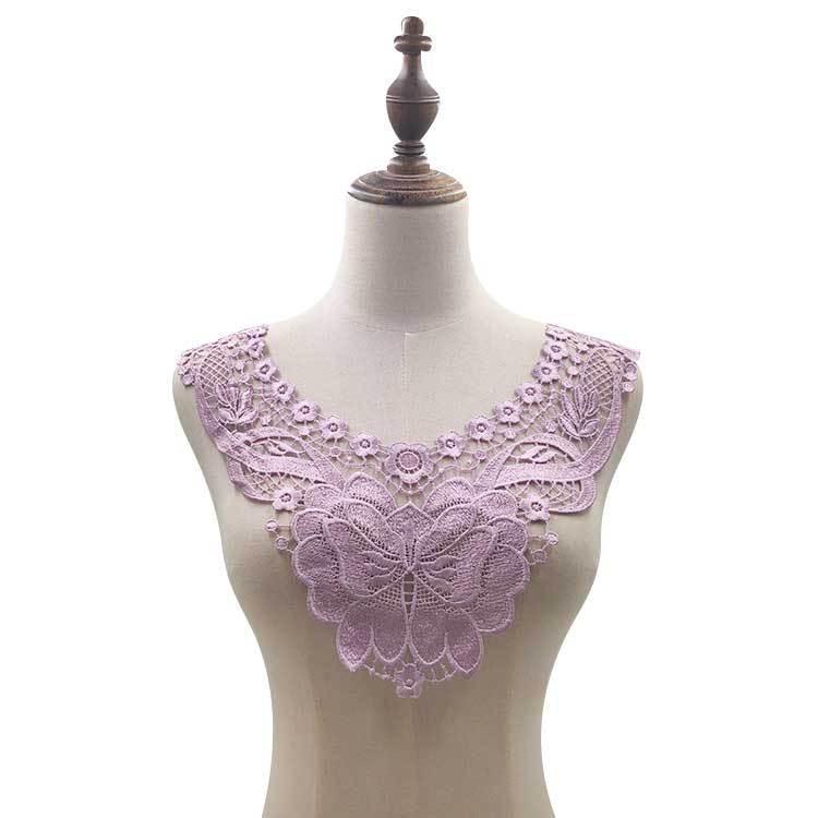 Guler din dantelă solubil în apă, Corsaj din dantelă, Guler fals gol, Accesorii vestimentare DIY, Dantelă pentru guler