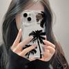 Summer Black Coconut Tree iPhone16promax for Apple 15plus Anti-drop 15 Transparent 14 Soft Creative Xs
