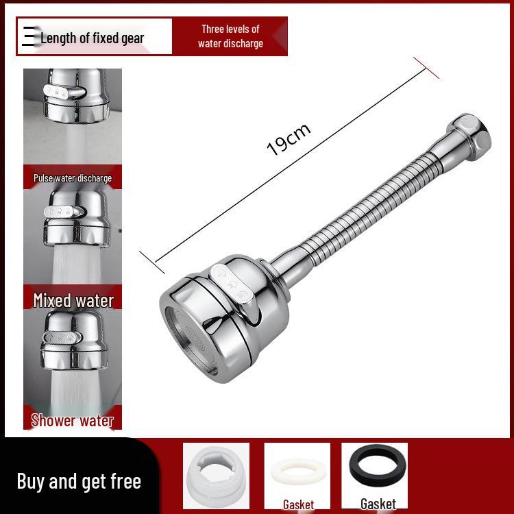 Universal Adjustable Anti-Splash Faucet Aerator Extension Tube