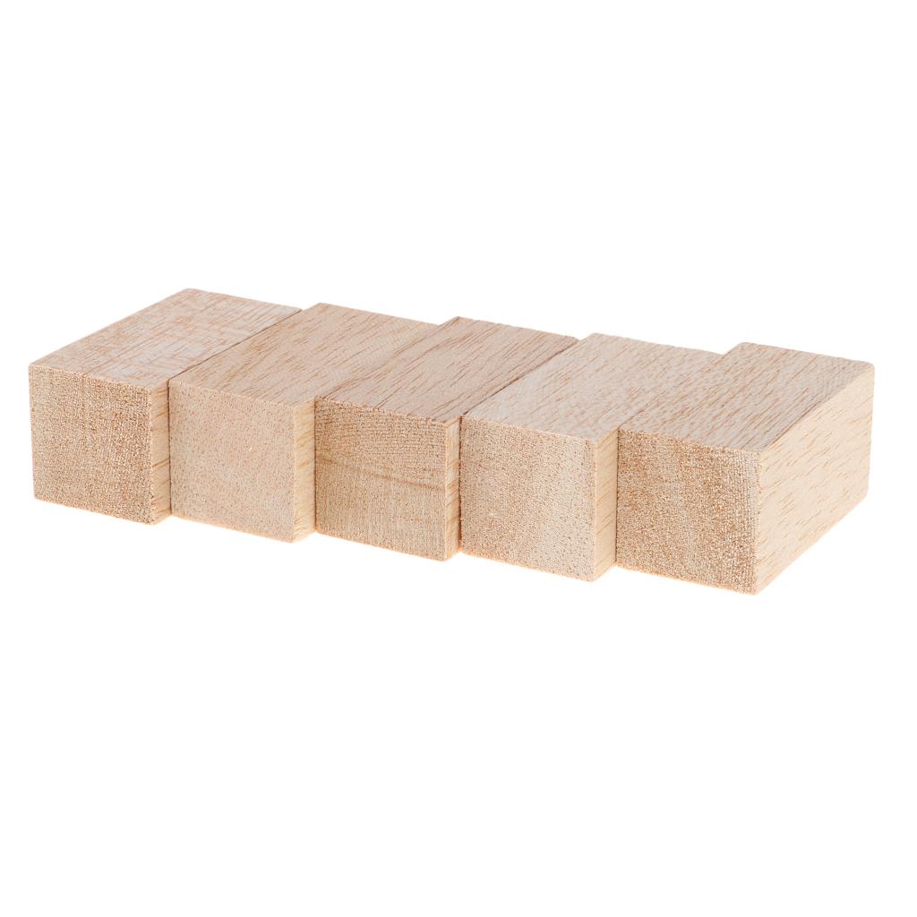 Wood Blocks for Crafts And DIY Projects – Set of 5, 80/60 Mm