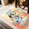 Bluey Family Adventure Customize Text Carpet Suitable for Living Rooms Study room Foyer Kitchen Anti-slip Rug Anime Office Decor