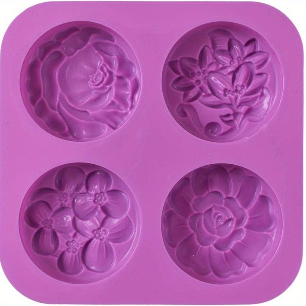 Flower Silicone Soap Molds, Homemade Soap Mold, Muffin, Pudding, Jelly, Brownie and Cheesecake, Nonstick & BPA free Candle Mould