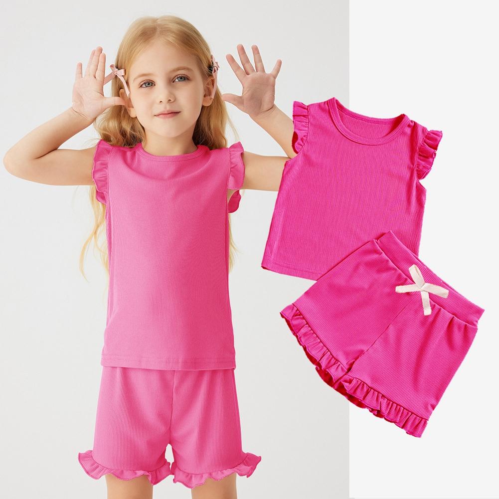 Kids Girls Summer Casual Set Sleveless Top and Shorts