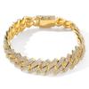 European-American Men's 14mm Zircon Cuban Chain Hip Hop Necklace