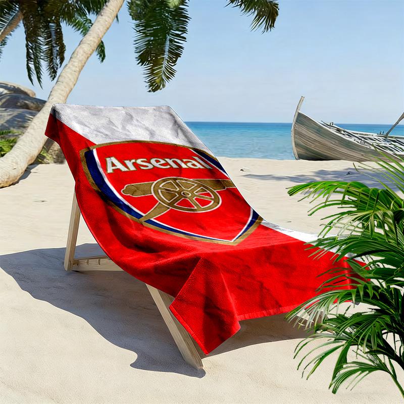 Asciugamano da Spiaggia con Stampa Arsenal Football Club, Asciugamano Grande Morbido ad Asciugatura Rapida per Spiaggia Campeggio Nuoto