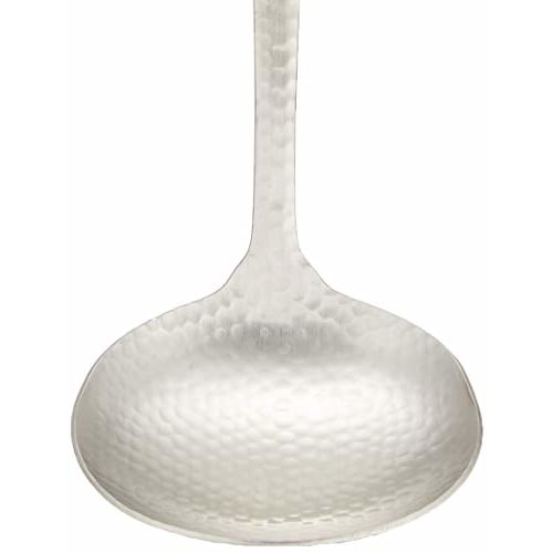 Nichi Nichi Dogu Hammered Mini Stainless Steel Ladle, Made in Japan, S-6, Silver, 17.5cm