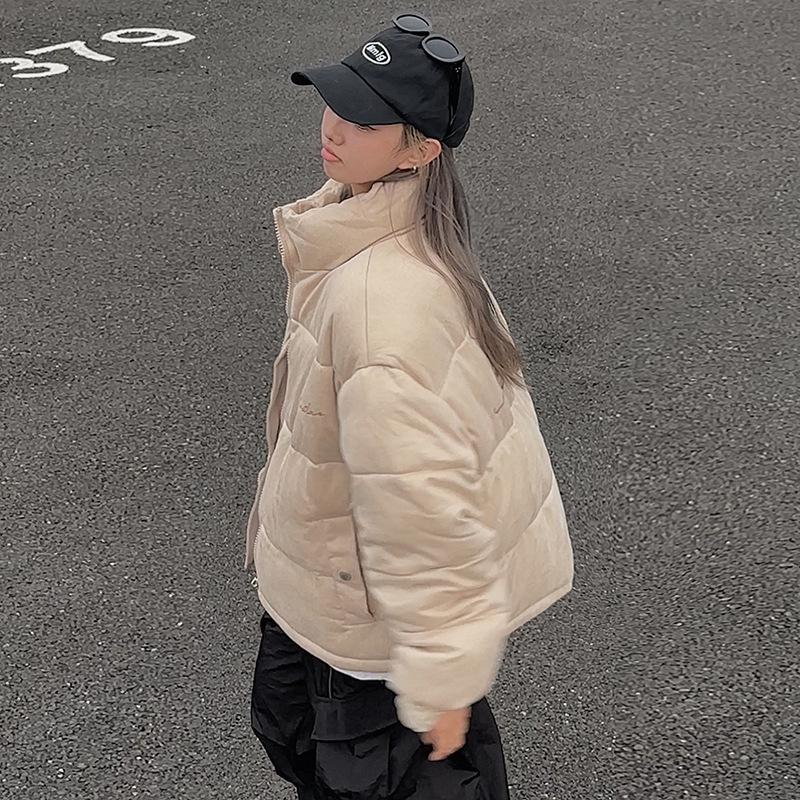 

New Thickened Suede-like Winter Ms. Cotton-padded Jacket Short Loose Collar Cotton-padded Jacket XXXL