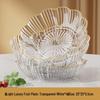 Shougu Transparent Gold-Rimmed Floral Fruit Bowl