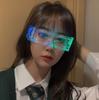 Świecące Kolorowe Okulary Przyszłościowe Poczucie Nauki i Technologii LED Online Celebryta Błysk Bar Disco Okulary Imprezowe.