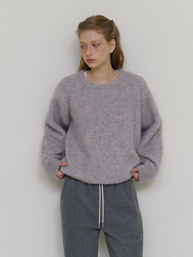 KINDABABY Cozy Brushed Round Knit - Misty Lavender