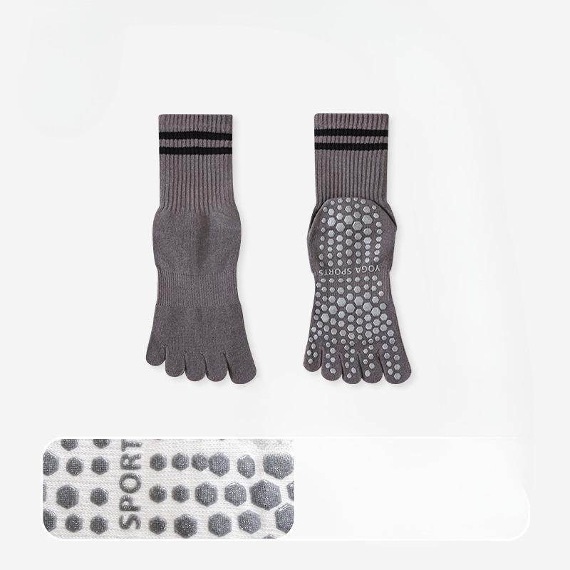 Women's Professional Yoga Pilates Indoor Fitness Non Slip Sports Mid Tube Socks