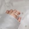 New freshwater pearl ring women's day irregular pearl tail ring women's fresh elastic rope beaded ring