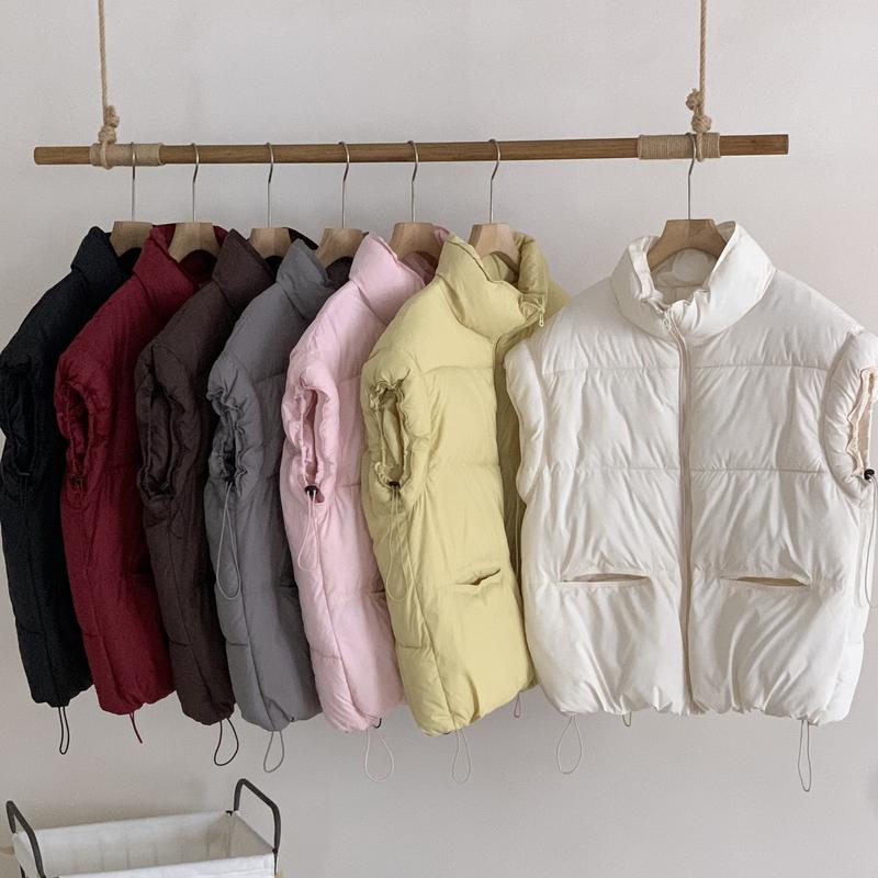 DIMANAF 2025 Women Parkas Plus Size Vest Coats Jackets Short Sleeveless Outerwear Thick Warm New Autumn Winter