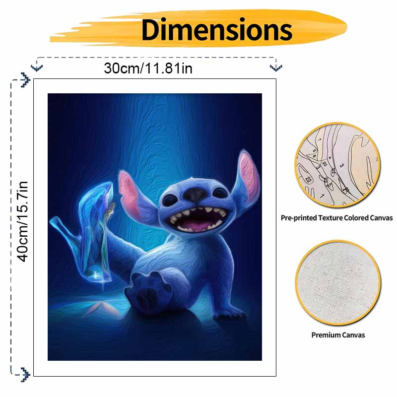 Disney oil painting kit painting art Stitch home bedroom wall decoration handmade diy gift.