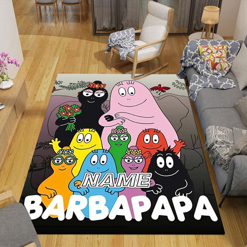 Custom 1Pc Barbapapa Adventure Rug Office Carpet Indoor Outdoor Entrance Doormat Nonslip Soft And Comfortable Living Room D9153