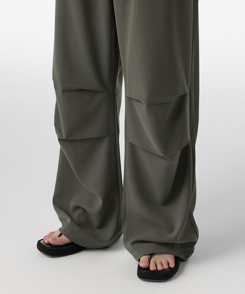 MUSINSA STANDARD WOMAN Women'S Linen-Like Parachute Pants [Khaki Gray]