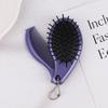 3-In-1 Portable Hair Brush With Mirror And Flat Top Comb Foldable Dual-Use Massage Feature Trendy Air Cushion Comb