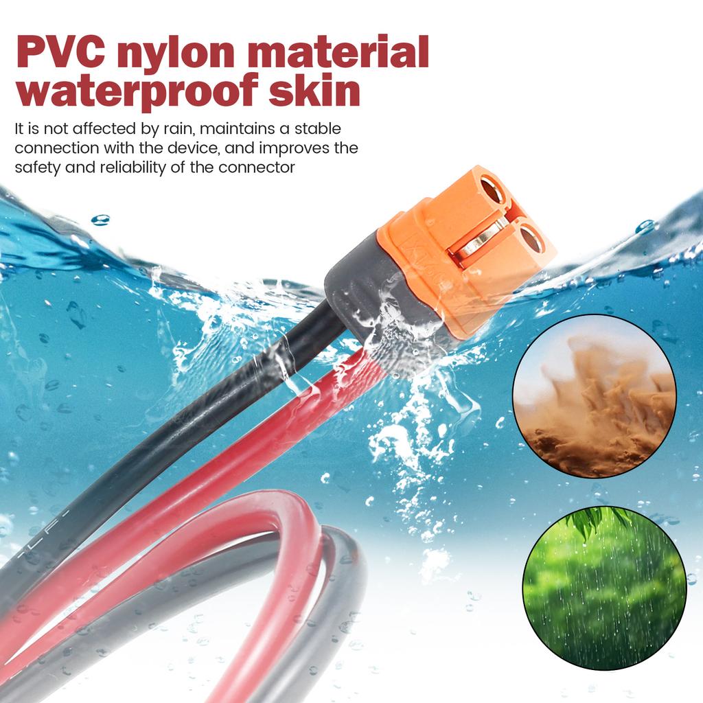 Cable Connector Adapter XT60 to O Ring Eyelet Terminal Plug Connector Cable 10AWG Silicone Wire Charger For RC Lipo Battery