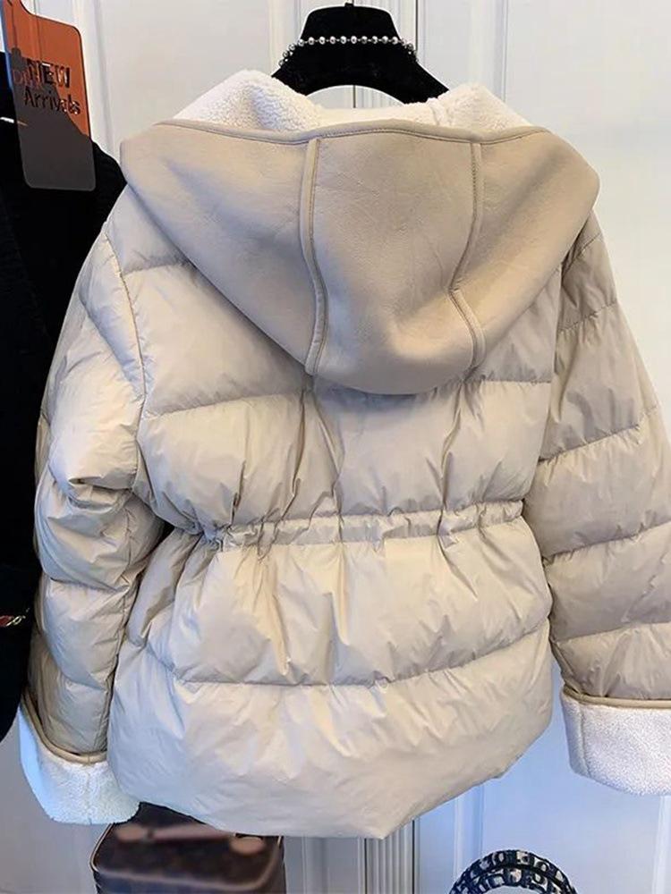 Abrigo Corto de Algodón Adelgazante para Mujer 2024 - Chaqueta Cálida Coreana Ajustada a la Cintura para Otoño/Invierno