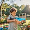 Non-Toxic Kids Outdoor Manual Foam Dart Blaster Gun With Dual Handles Safe Ammo Soft Bullet Multi Colors For Children