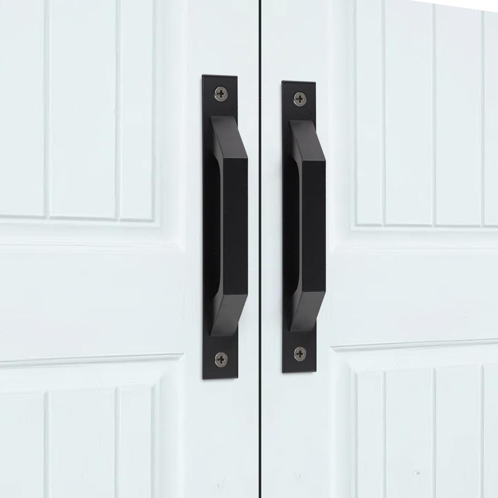 2PCS Sliding Door Pull Handles for Barn Doors Sheds Garages Made from Aluminum Alloy Heavy Duty with Ergonomic Design