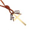 JMXD-Cowhide Jewelry, Antique Cross Combination Leather Rope Pendant, Necklace