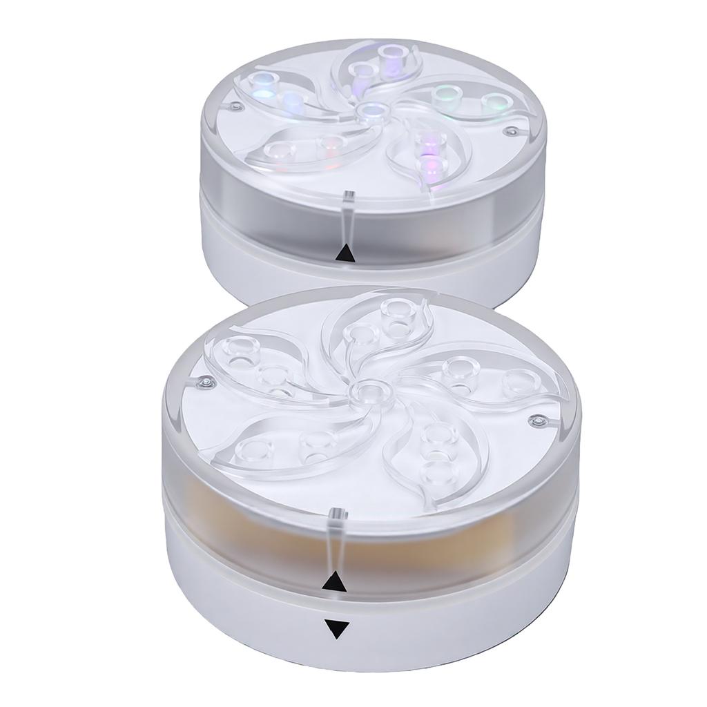 2pcs Submersible LED Pool Lights Remote Control Water Proof RGB Color Changing Battery Powered Pool Lights
