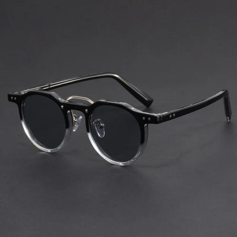 Classic Vintage Round Frame Sunglasses For Men Punk Style Sun Glasses Fashion Sunshade Retro Eyewear Uv400 Goggles