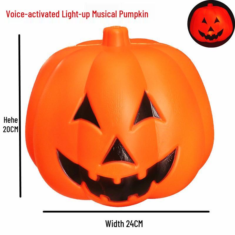 Handheld Pumpkin Lantern with Sound Control – Colorful Halloween Candy Bucket in Various Sizes