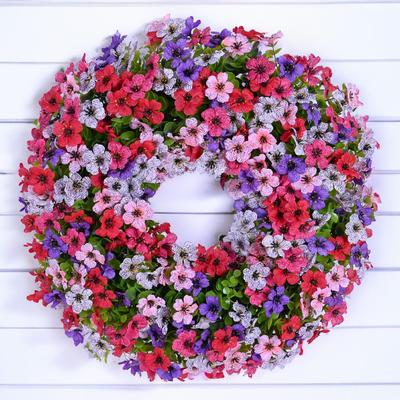 Artificial Green Plant Eucalyptus Violet Wreath Home Decoration Door Pendant Holiday Decoration Wreath